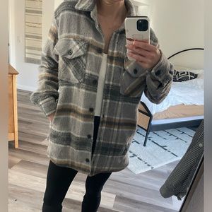 Holiday winter Plaid shacket